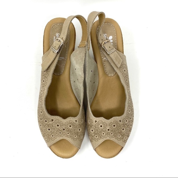 Spring Step Trixiebelle beige heeled sandals - Picture 5 of 8